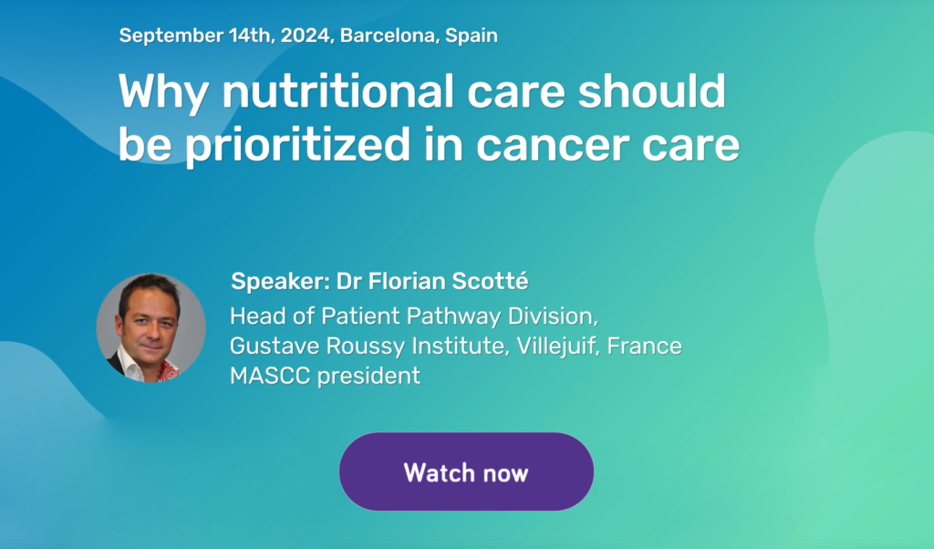 Watch webinar: Why nutritional care should be prioritized in cancer care