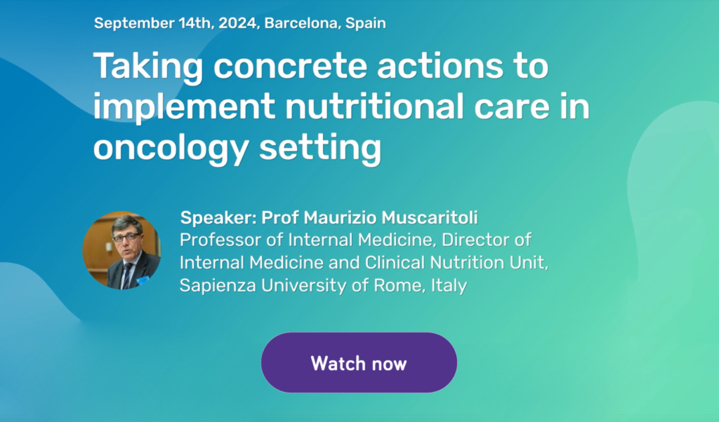 Watch webinar: taking concrete actions to implement nutritional care in oncology