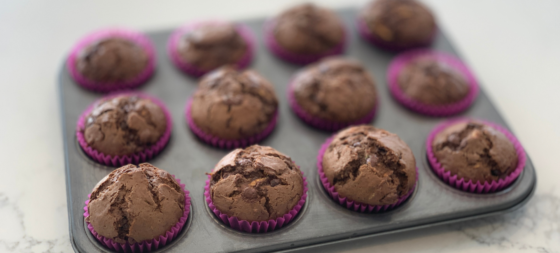 Delicious Chocolate Veggie Muffins recipe