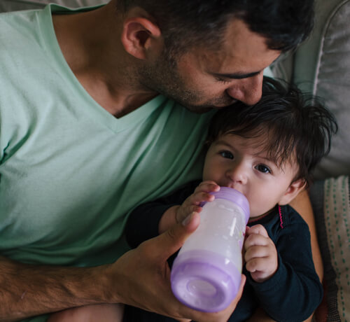 Toddler bottle feeding