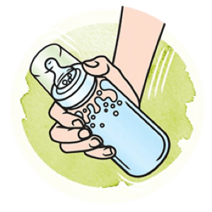 Icon showing how to shake the bottle