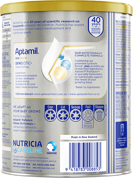 Aptamil Profutura Baby Formula Stage 1 From Birth - 6 Months 900G